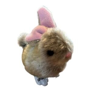 World Market Wind-Up Fuzzy Bunny Kids OS Brown Brand New Easter Rabbit Toy